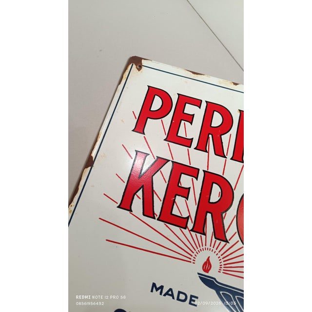 American Vintage Perfection Kerosene Standard Oil Metal Sign Advertising Reproduce Steel 1.3mm For Sale - Image 3 of 14