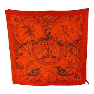 Hermès Surteint Aloha Foulard En Soie 2000 Bourthounieux Laurence For Sale