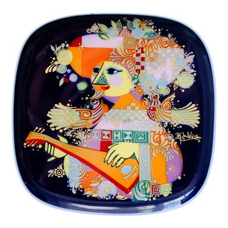 Vintage 1970s Decorative Wall Plate by Bjørn Wiinblad for Rosenthal Germany For Sale
