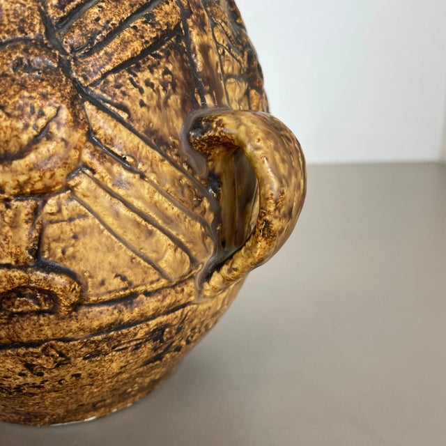 Large Fat Lava Pottery Vase by Jasba Ceramics, Germany, 1970s For Sale - Image 10 of 18