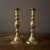 Victorian Antique Queen of Diamonds Brass Candlesticks Pair-Victorian English-1897 Jubilee For Sale - Image 3 of 11