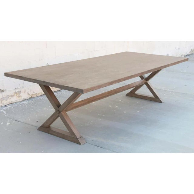 Not Yet Made - Made To Order Expandable Minimalist X Trestle Table by Petersen Antiques For Sale - Image 5 of 13