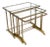 Set of MCM Solid Brass Faux Bamboo Glass Top Nesting Side End Tables Stands For Sale