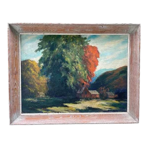 Large Impasto Landscape Painting on Board