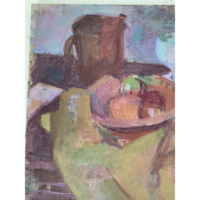 Mid-Century Modern 1960s Kaspar Ilg Oil on Canvas Kitchen Scene Still Life For Sale - Image 3 of 11