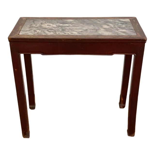 Circa 1720 Elm & Stone Chinese Wine Table For Sale