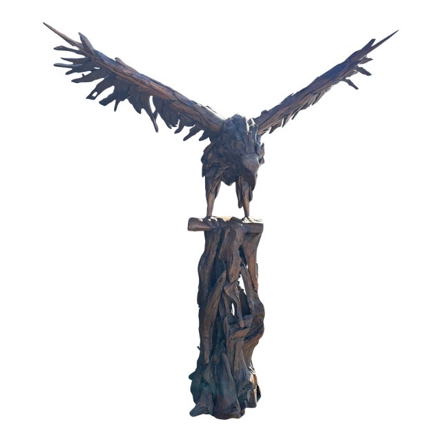 Large Teakwood Statue For Sale