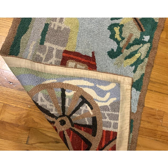 American 1930s, Handmade Antique American Hooked Rug 1.9' X 2.11' For Sale - Image 3 of 5