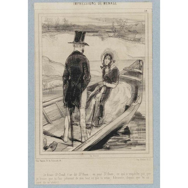 Paul Gavarni, Impressions of Ménage, 19th Century, Lithograph For Sale - Image 3 of 3