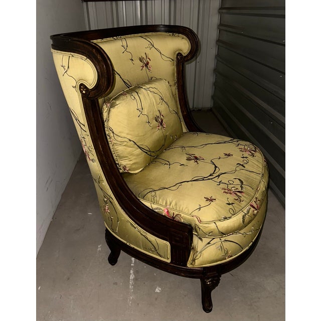 Late 20th Century Attributed to Alexander & Mary John Richard Oversize Barrel-Back Lounge Chair For Sale - Image 4 of 11