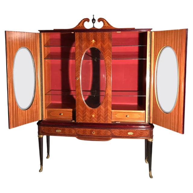 Mid-Century Italian Display Cabinet Attributed to Paolo Buffa For Sale