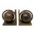 Pair of 1980s Vintage Wooden Spinning World Globe Bookends For Sale