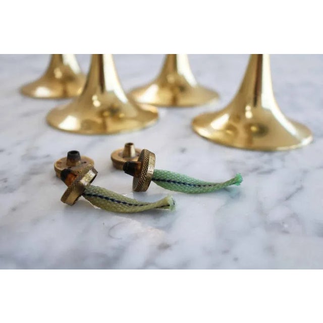 Mid-Century Modern Brass Oil Lamps from Hejl, Denmark, Set of 4 For Sale - Image 6 of 9