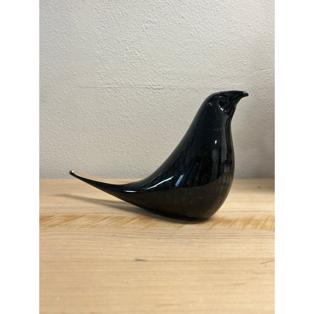 Mid-Century Modern 1960s Vintage Murano Style Glass Crow For Sale - Image 3 of 12