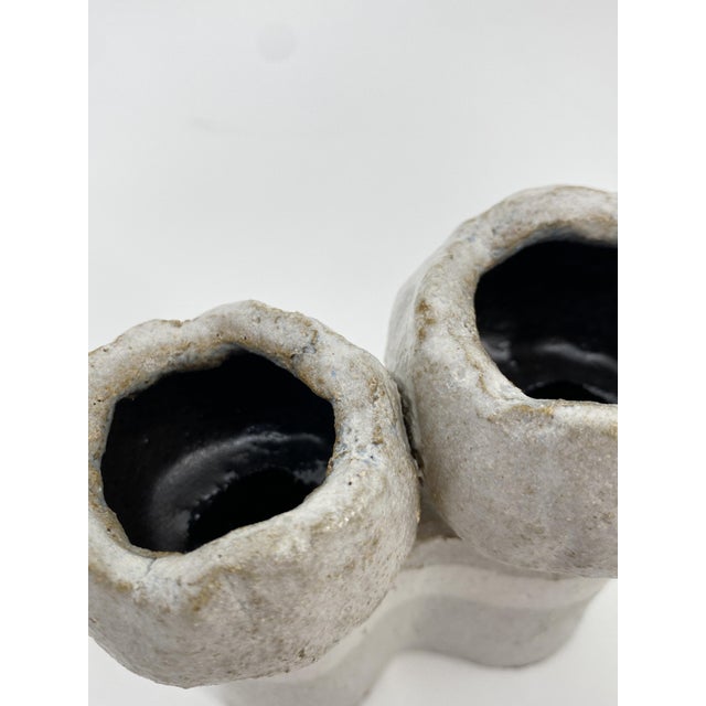 Double Vase/Art Object in Glazed Ceramics by Gisbert & Barbara Haberland, Germany, 1970s For Sale - Image 10 of 15