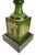 Vintage French 20th C Designer Empire Style Green & Gold Swan Urn Lamp For Sale - Image 13 of 17