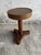 Wood Vintage Round Side Table with Wooden Base, 1940s For Sale - Image 7 of 7