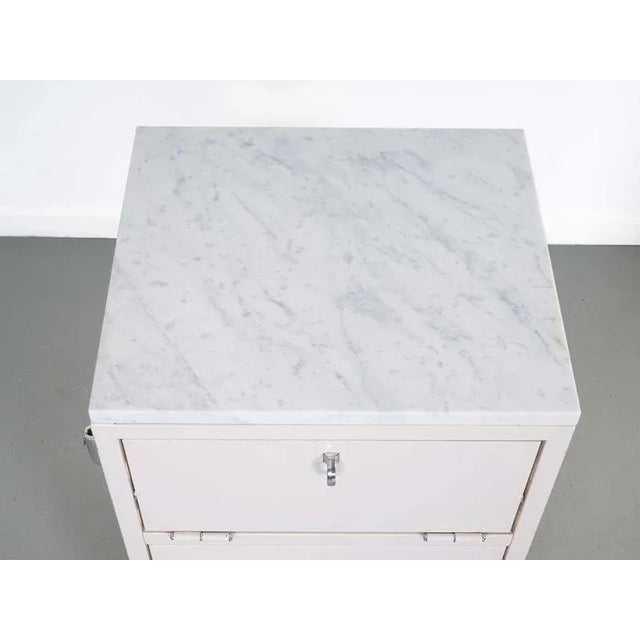 1950s Industrial Cabinets with Marble Tops, 1950s, Set of 2 For Sale - Image 5 of 13