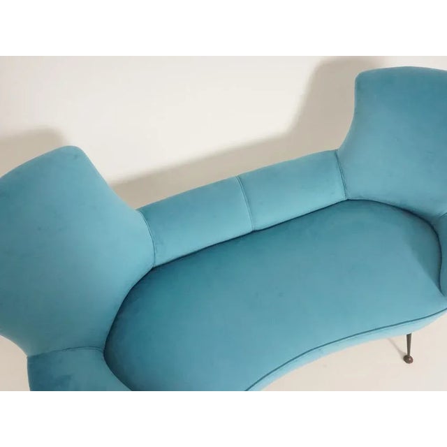 Vintage Blue Sofa by Gigi Radice, 1950 For Sale - Image 3 of 6