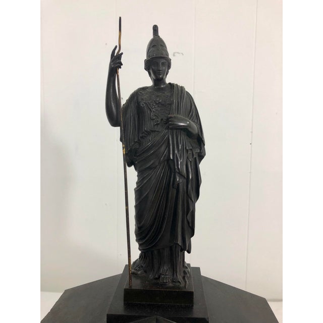 Traditional French Bronze Empire Clock For Sale - Image 3 of 8