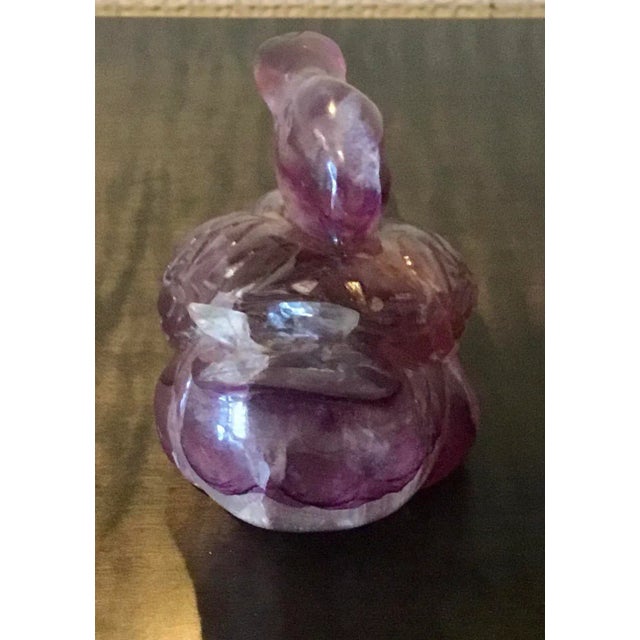 Transitional Transitional Vintage Carved Amethyst Duck Sculpture For Sale - Image 3 of 5