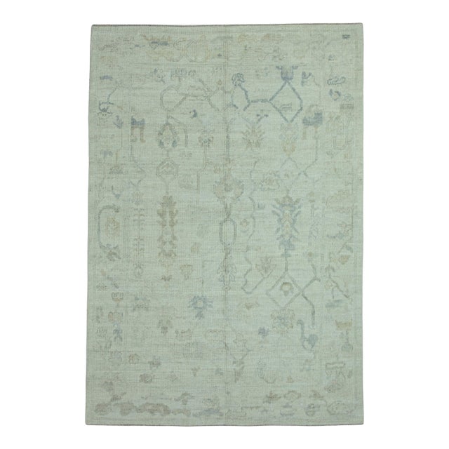 Turkish Oushak Rug 5' x 7'4" #19260 For Sale