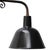 Industrial French Cast Iron and Black Opaline Wall Light For Sale - Image 3 of 9