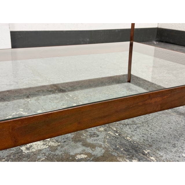 Crate & Barrel Luna Two-Tier Glass Coffee Table For Sale - Image 10 of 12