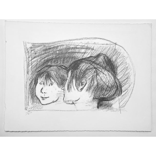 1975 Alexander Dobkin Confidence Figural Lithograph For Sale - Image 4 of 4