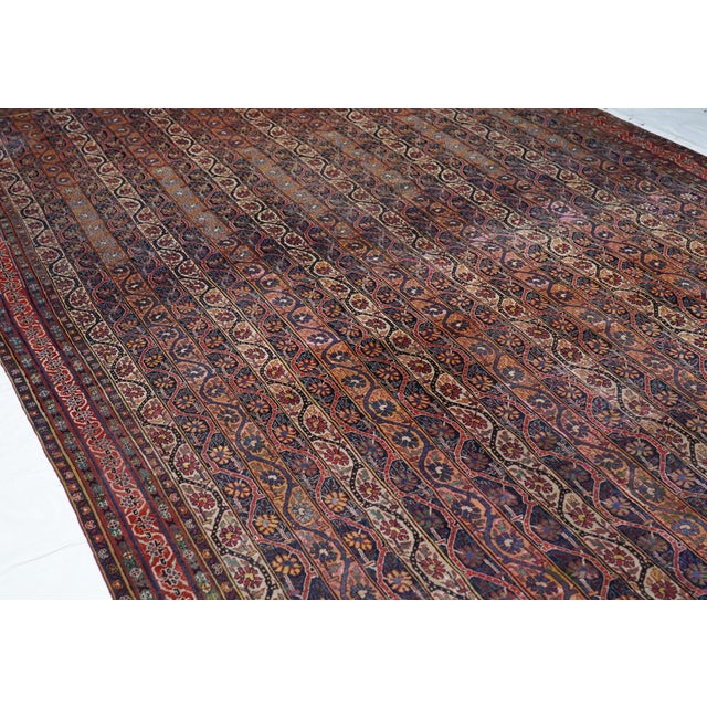 Textile Fine Antique Tribal Qashqai Rug 8'4'' X 15'4'' For Sale - Image 7 of 11
