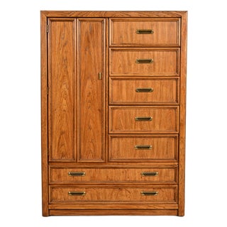 Thomasville Mid-Century Modern Campaign Walnut Gentleman's Chest, Circa 1970s For Sale
