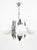 Mid-Century Modern Art Deco Chrome and Opaline Glass Chandelier, 1930s For Sale - Image 3 of 3