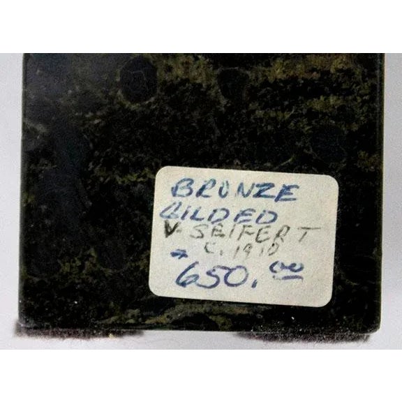 Metal Victor Seifert German 1870-1953 Art Nouv Bronze"Trinkender Frauenakt" Dutch GLRL For Sale - Image 7 of 7