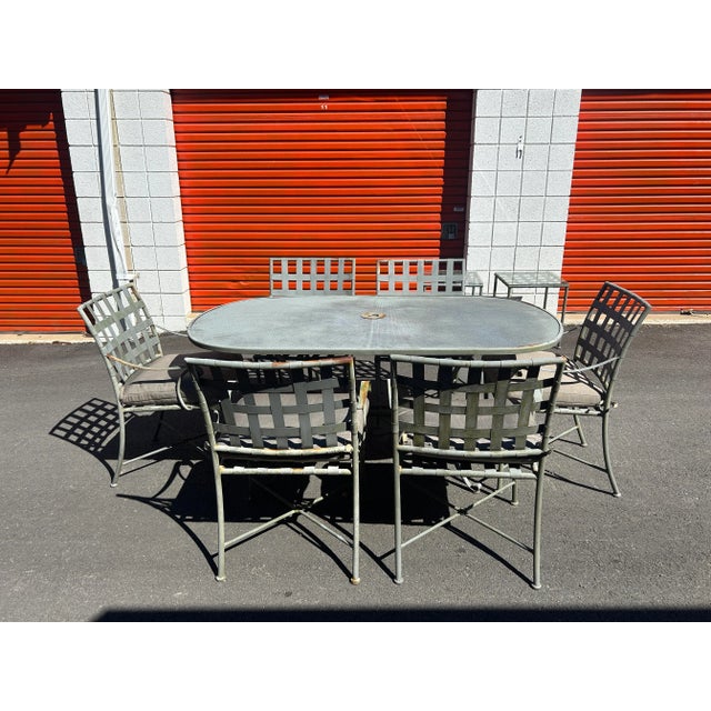 Perfect for your outdoor space! The table measures 66x40x30, the chairs measure 18x22.5x34, the side tables measure...