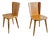 Early Swedish Modern Pine Wooden Dining Chairs by Göran Malmvall, 1940s, Set of 2 For Sale