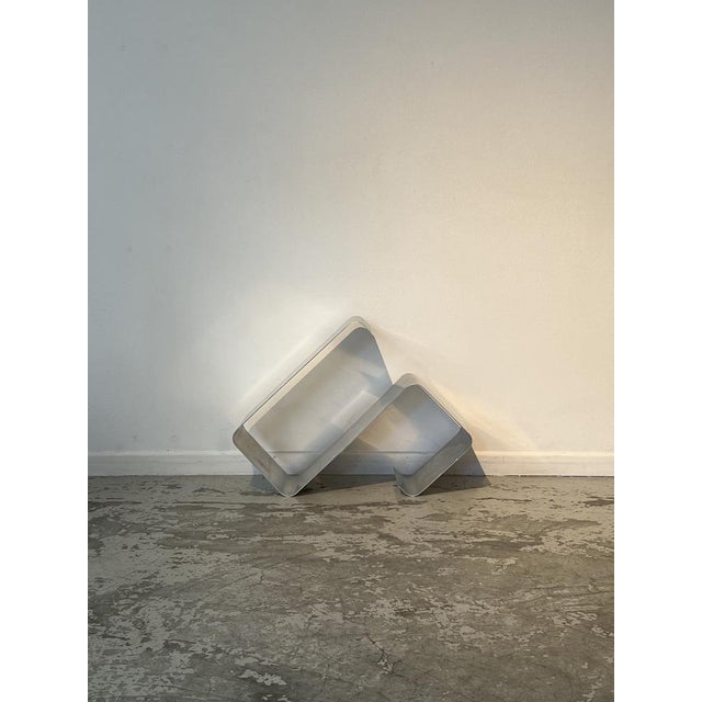 Zigzag Wall Shelves by Joëlle Ferlande & François Monnet for Kappa Uginox, 1970s, Set of 5 For Sale - Image 7 of 18