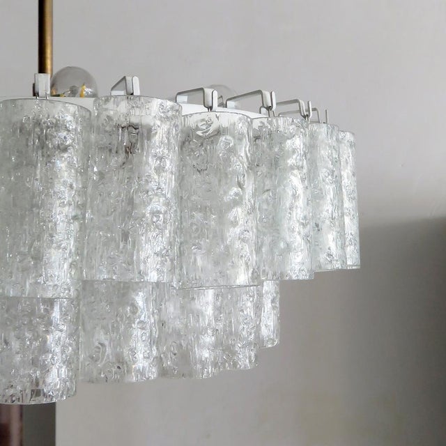 Ice Glass Chandelier by Doria Leuchten, Germany, 1960 For Sale In Los Angeles - Image 6 of 10