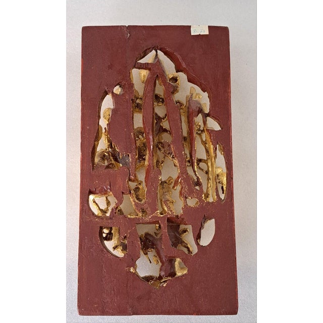 Vintage Chinese Gilt Lacquer Wood Wall Panel Deep Carving Warriors Battle Scene For Sale In West Palm - Image 6 of 11