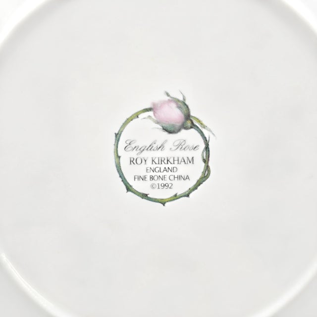 Roy Kirkham English Rose Fine Bone China Salad Plates, Set of 8, 8" For Sale - Image 12 of 12