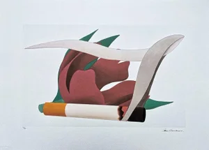 1990s After Tom Wesselmann "Smoker Iv" Pop Art Serigraph