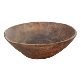 Antique Country Style Wooden Fruit Bowl For Sale