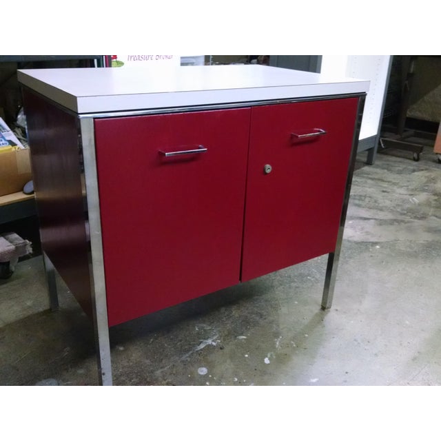 Vintage Red Metal Chairish