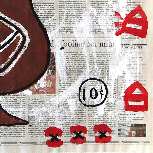 Chocolate Shake - Original Food Pop Art Acrylic Painting on La Times Newspaper For Sale In Los Angeles - Image 6 of 6