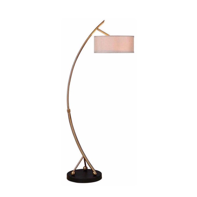 Brushed Brass Arc Floor Lamp Chairish
