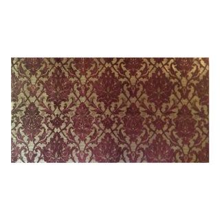 Jacobean Upholstery Fabric in Chenille Damask Pattern For Sale