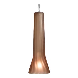 Flare Frosted Pendant Light from the Flashlight Collection in Tea For Sale