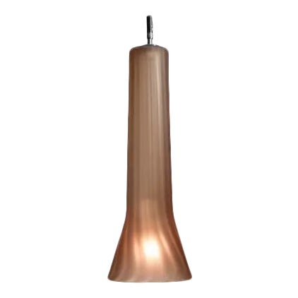 Flare Frosted Pendant Light from the Flashlight Collection in Tea For Sale