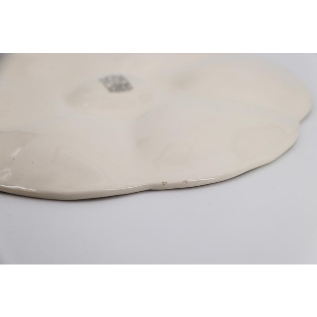 French White Majolica Gien Oyster Plate For Sale - Image 13 of 15