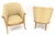 c.1940s Pair Leon Jallot Atr. Carved Scallop Edge Bergere Arm Lounge Chairs MINT For Sale - Image 11 of 11