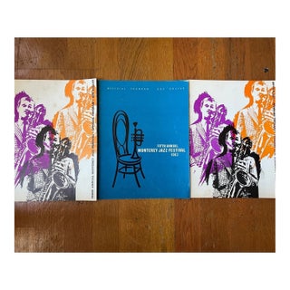 1960 & 1962 Monterey Jazz Festival Programs Vintage Official- Set of 3 For Sale